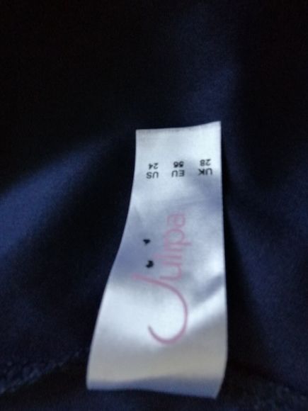 Womens Blouse Size 28 Navy And White Double Layer dress up or down - Picture 11 of 15